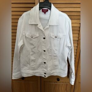 Haggar White Jean Jacket Size 6P